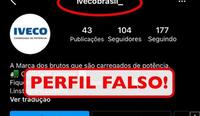 Perfil falso da Iveco no Instagram