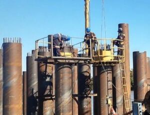 Avançam obras da ponte sobre o Rio Araguaia, em Goiás