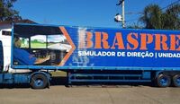 Braspress inaugura unidade móvel do simulador de direção 