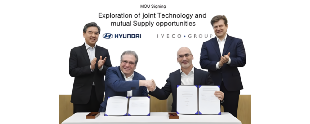 Iveco Group e Hyundai Motor Company assinam memorando de intenções para colaboração futura