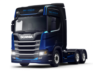 Scania e Brasdiesel lançam caminhão série comemorativa aos 65 anos da concessionária