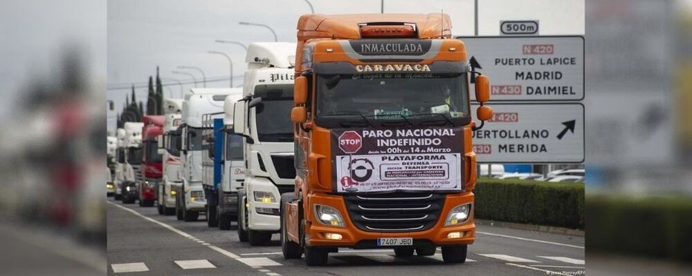 Greve dos caminhoneiros na Espanha passa para o décimo segundo dia 