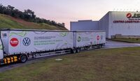 JSL e Volkswagen adotam uso de caminhão 100% a gás da Scania