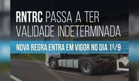 RNTRC passa a ter validade indeterminada
