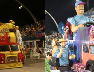 Caminhões também ajudam a fazer o Carnaval