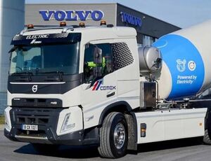 Volvo apresenta caminhão betoneira elétrico 