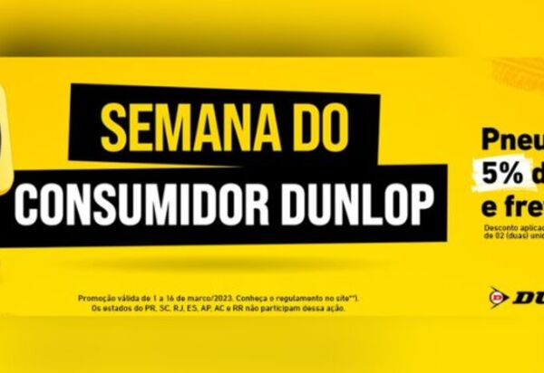 Dia do Consumidor 2023: Dunlop estende promoção de frete grátis