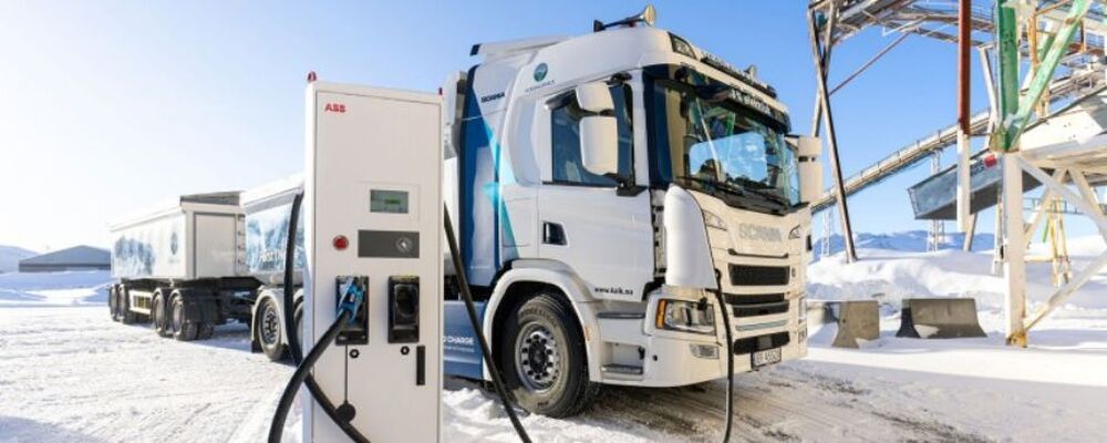Scania entrega maior caminhão elétrico, de 66 toneladas, da Noruega 