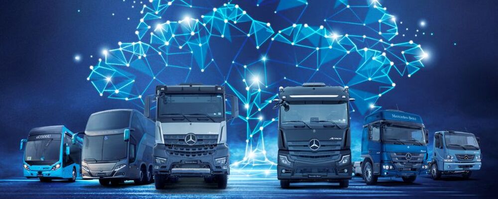 Caminhões Mercedes-Benz são referências em tecnologias de segurança