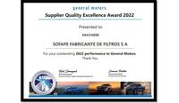 Tecfil conquista Prêmio General Motors de Excelência em Qualidade do Fornecedor pelo segundo ano consecutivo 