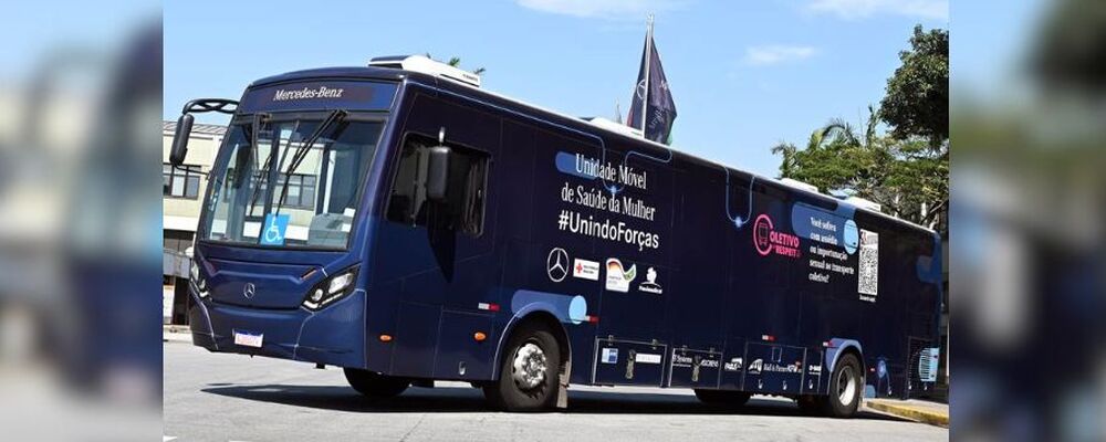 Mercedes-Benz cede ônibus à Cruz Vermelha Brasileira para ser usada como Unidade Móvel de Saúde da Mulher