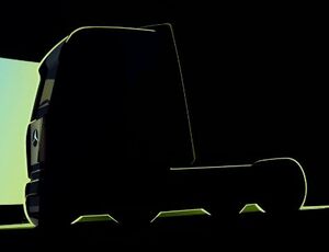 Mercedes-Benz Trucks revela teaser das novas formas de design do caminhão elétrico eActros