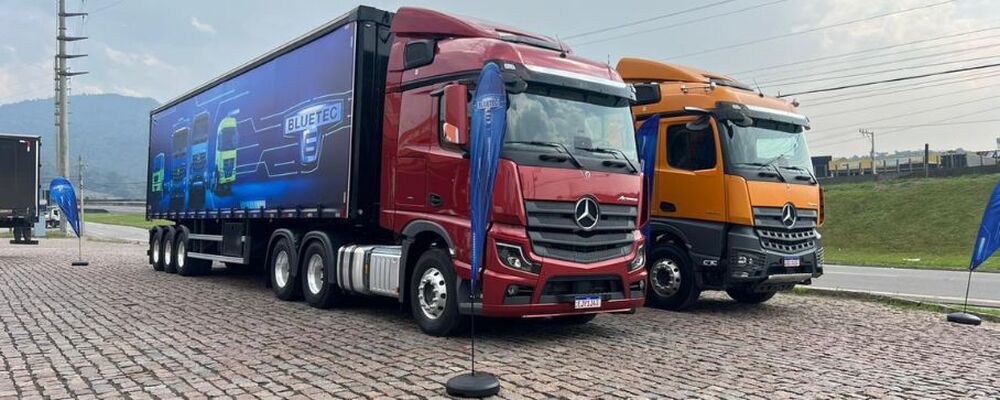 Rodobens recebe caravana de caminhões com tecnologia de última geração da Mercedes-Benz para test-drive