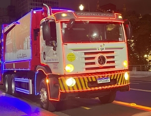 Caminhões da coleta farão carreata de Natal em São Paulo