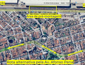 Avenida Mário Covas Jr. terá interdição total para instalação de passarela