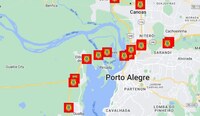 Mapa interativo mostra bloqueios em rodovias do RS em tempo real