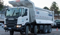 Scania apresenta o primeiro caminhão 8x4 teleoperado do Brasil