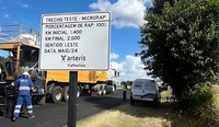 Rodovia em SP recebe microrrevestimento feito com material 100% reciclado