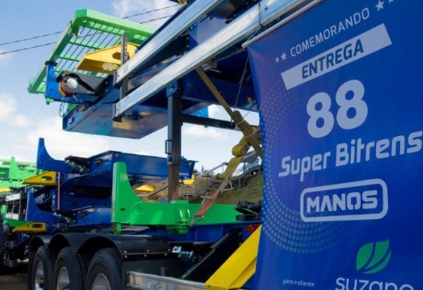 Suzano incorpora 88 Super Bitrens Manos à sua operação florestal