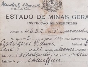 Documento raro: a incrível história por trás de uma carteira de motorista de 1926