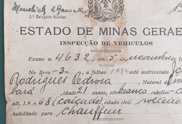 Documento raro: a incrível história por trás de uma carteira de motorista de 1926