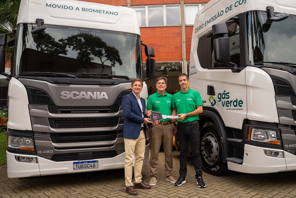 Gás Verde adquire 100 caminhões a gás da Scania