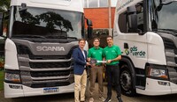 Gás Verde adquire 100 caminhões a gás da Scania