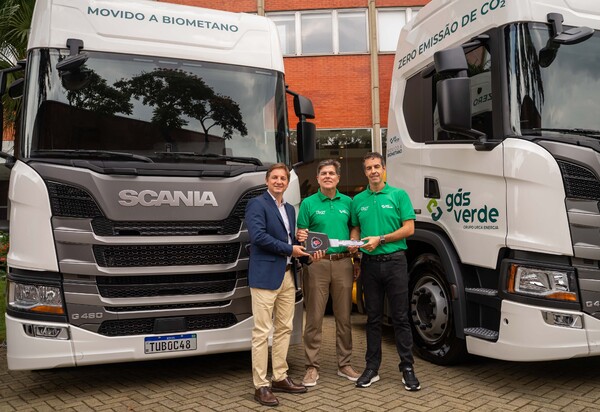 Gás Verde adquire 100 caminhões a gás da Scania