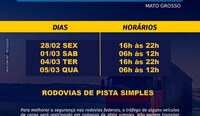 PRF lança Operação Carnaval 2025 em MT; veja restrições