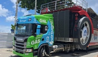 Trio elétrico foi movido por um Scania a gás natural no Carnaval de Salvador