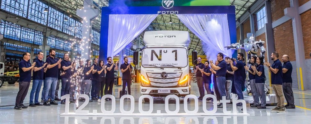 Caminhão montado no Brasil marca 12 milhões de unidades da Foton no mundo