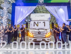 Caminhão montado no Brasil marca 12 milhões de unidades da Foton no mundo