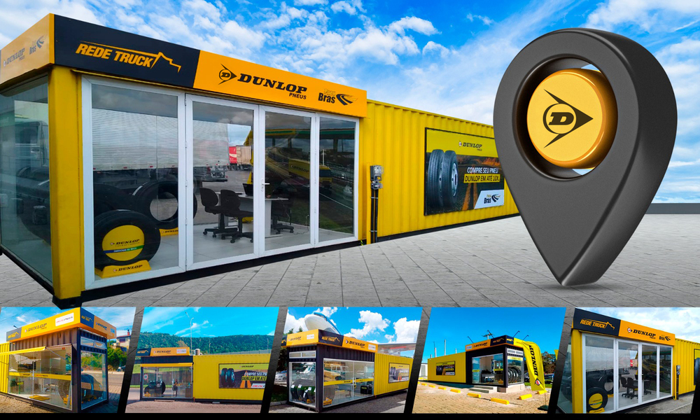 Dunlop amplia lojas containers nas estradas brasileiras