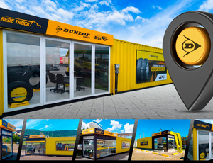 Dunlop amplia lojas containers nas estradas brasileiras