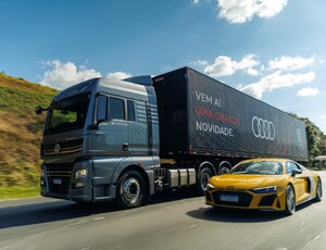 Meteor 29.530 leva showcar da Audi na Fórmula 1 do Porto de Santos a São Paulo