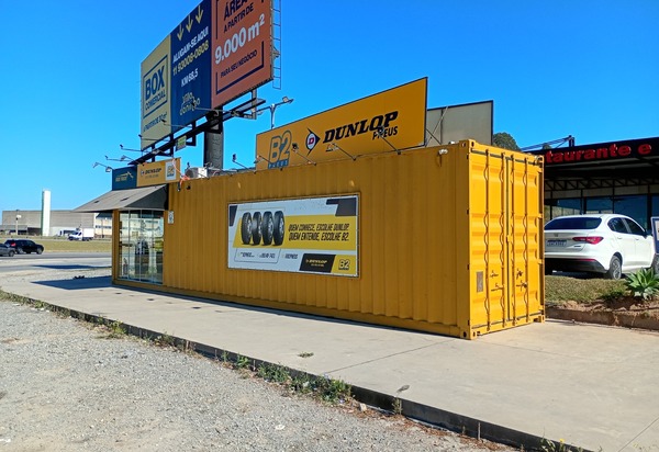 LOJAS CONTAINER: Dunlop mais perto do caminhoneiro