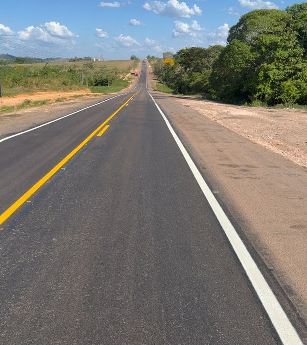 Via Brasil recupera 71 km de pavimento na BR-163